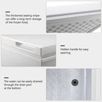 1.8 Cu.Ft Chest Freezer with Removable Basket, Bottom Drain, 7-Level Thermostat, Freestanding Design for Home and Apartment