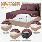 Superior Egyptian Cotton 1000 Thread Count Deep Pocket Solid Sheet Set