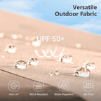 MAISON ARTS 10ft 3 Tier Auto-tilt Patio Umbrella Outdoor Double Vented Umbrella with LED Lights