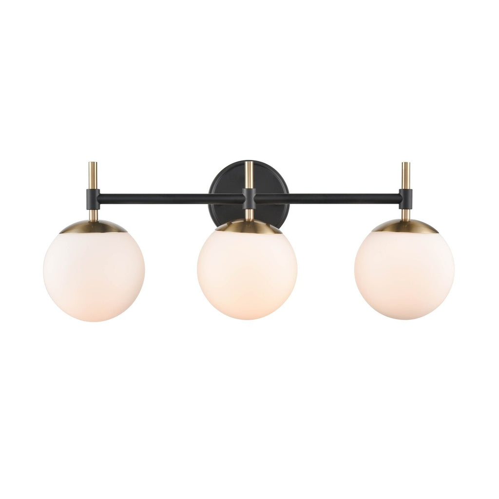 929 Lighting 3 Light Bathroom Vanity Fixture in Multiple Finishes with Opal Glass Shades