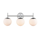 929 Lighting 3 Light Bathroom Vanity Fixture in Multiple Finishes with Opal Glass Shades