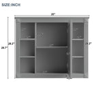 36'' Modern Bathroom Vanity with Top Sink and Mirror Cabinet,2 Doors and 2 Drawers