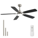 48 and 52 Integrated LED Ceiling Fan with Light and Remote, Reversible DC Motor