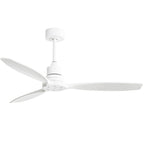 52 inch Modern Solid Wood / ABS Ceiling Fan With Remote Control(No Light),6 WInd Speed,Reversible Airflow