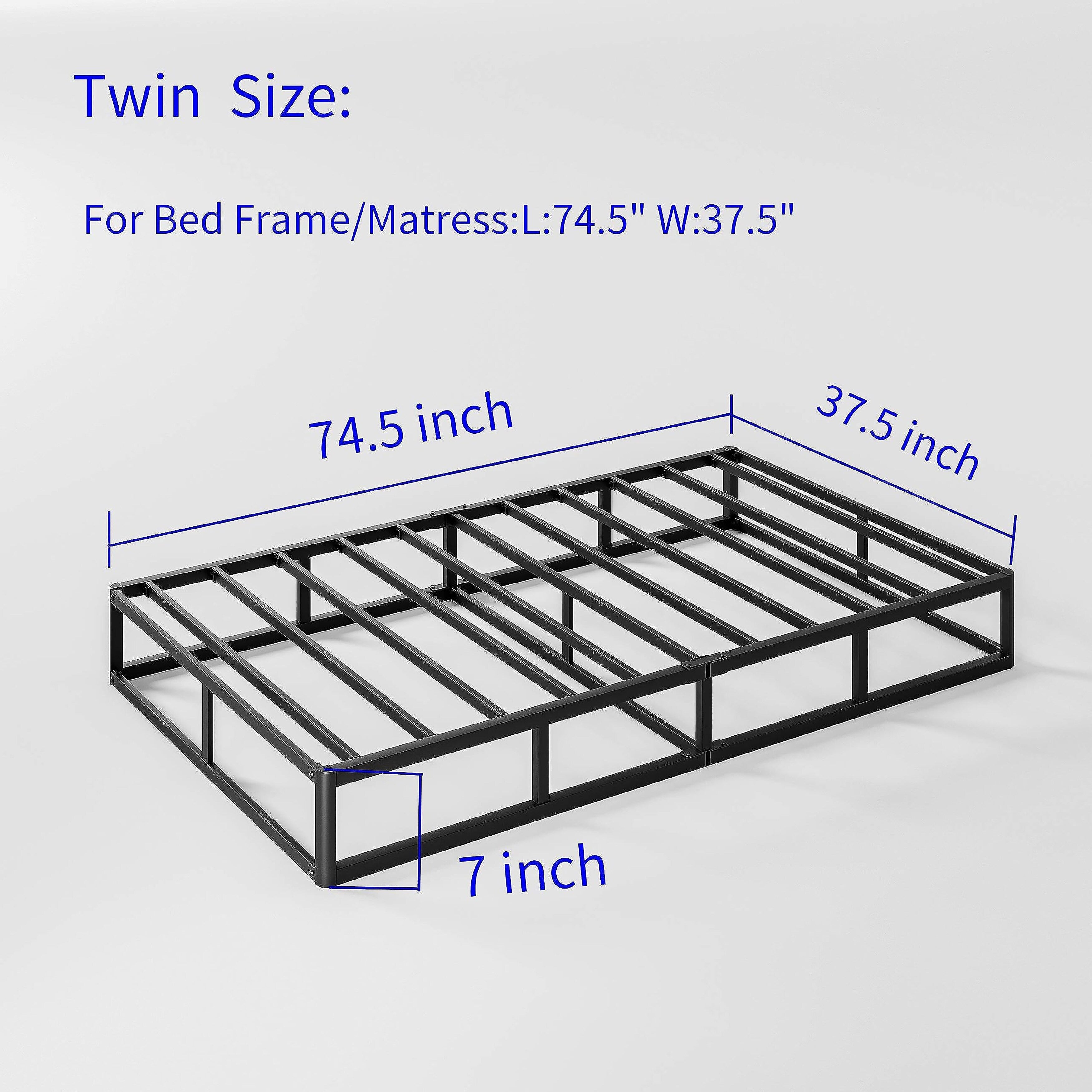 FSCHOS 7 Inch Metal Box Spring, Basics Mattress Foundation, No Legs