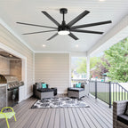 72 Large Ceiling Fans with LED Light Remote Control-8 Blade - 72 Inch