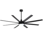 72 Large Ceiling Fans with LED Light Remote Control-8 Blade - 72 Inch