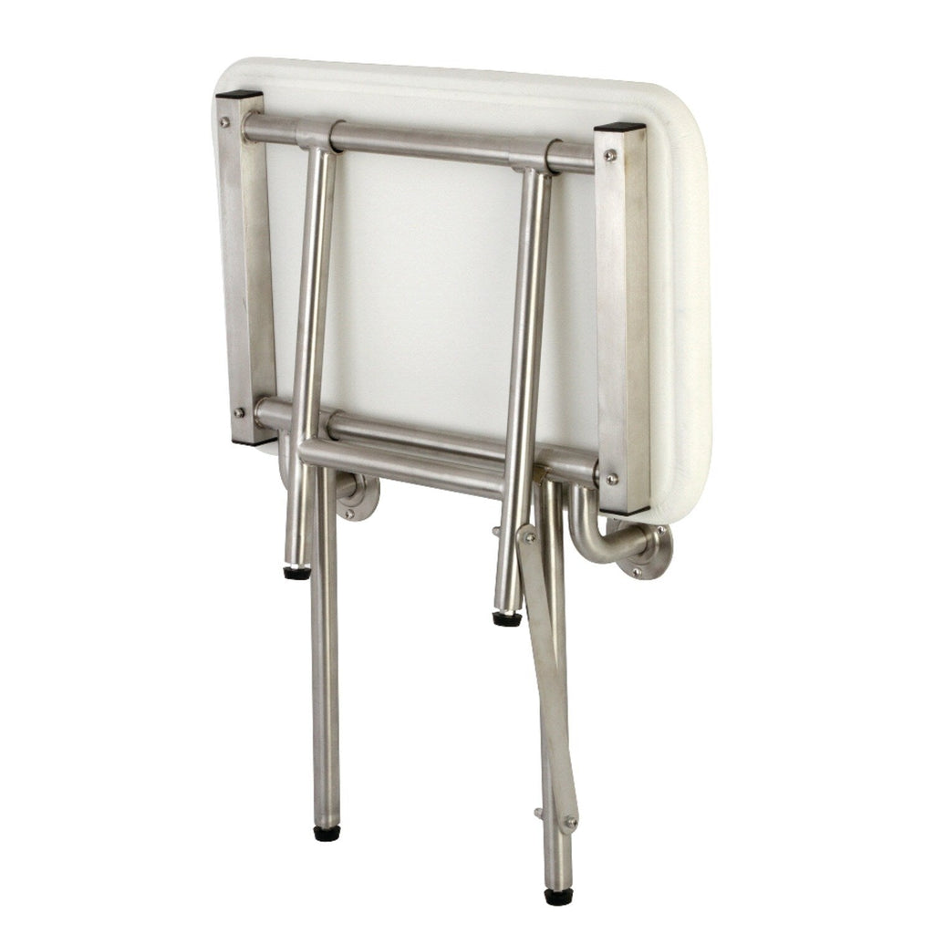 Adascape 22 x 16 Bariatric Wall Mount Folded Shower Seat with Additional Floor Supports