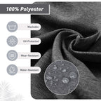 Aoodor Patio High Back Chair Cushions Set of 4, 46x21x4 Inches(Only Cushions)