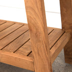 Aurora Home Indonesian Teak Shower Table/Bench