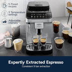 Automatic Espresso Machine with Manual Frother, Built-in Grinder, ECAM29043SB
