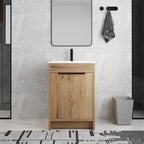 Beingnext 24/30/36 Bathroom Vanity with Sink, Freestanding Bathroom Vanity with Soft Close Door and Adjustable Shelf