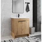 Beingnext 24/30/36 Bathroom Vanity with Sink, Freestanding Bathroom Vanity with Soft Close Door and Adjustable Shelf