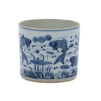 Blue & White Fish Orchid Pot