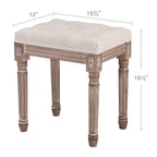 CO-Z French Vintage Upholstered Foot Stool and Vanity Stool