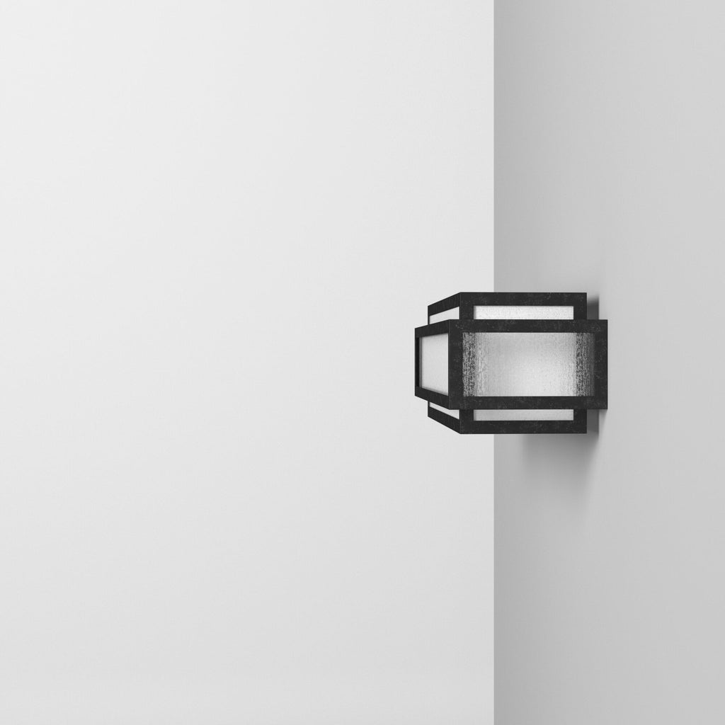 Lavery Camden Square Aged Charcoal & Seeded Glass 3 Light Bath Bar