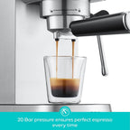 Casabrews 20 Bar Professional Espresso Machine W/ Milk Frothing System
