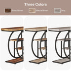 Console Table for Entryway, Industrial 4-Tier Sofa Table Behind Couch