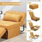 Convertible Sofa Bed Sleeper Sofa Chair Couch Folding Ottoman Recliner Chairs for Living Room