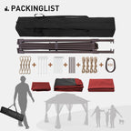 Cozywor 11 ft. x 11 ft. Pop-Up Steel Gazebo with Mosquito Netting