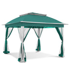 Cozywor 11 ft. x 11 ft. Pop-Up Steel Gazebo with Mosquito Netting