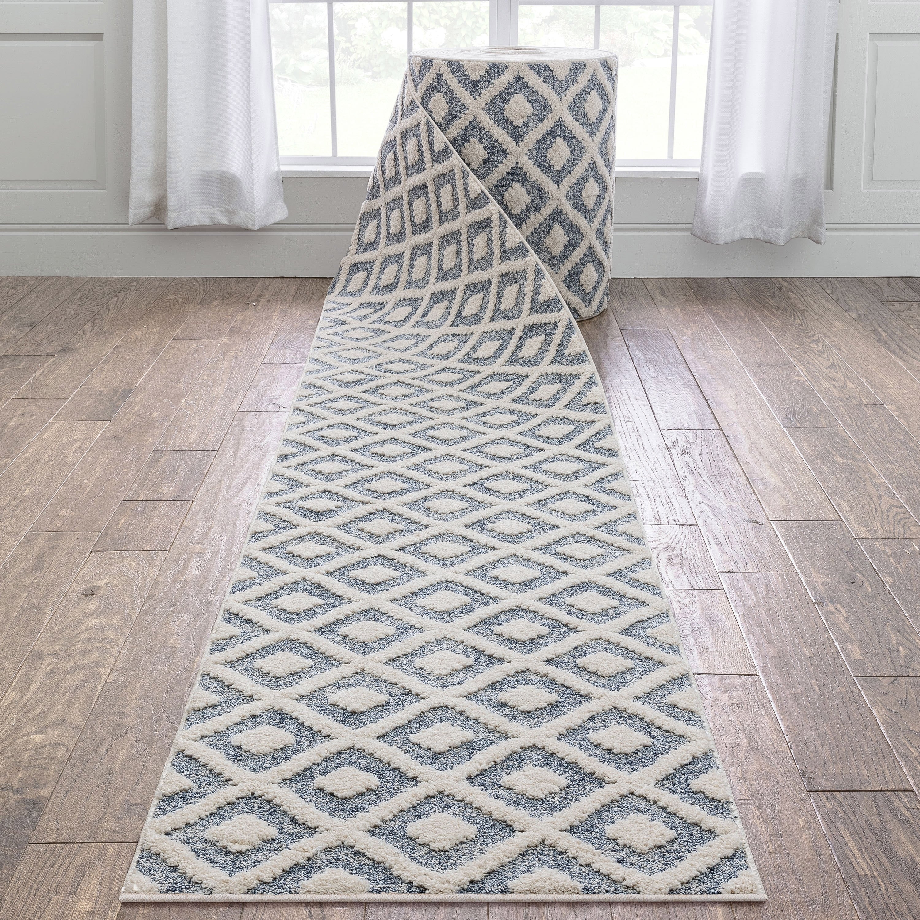 Custom Size Runner Harlow Trellis Modern Hallway Stair Rug