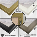 Designart Beige Botanical Impressions III Abstract Botanicals Framed Canvas Art Print