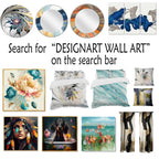 Designart Red Black Contemplative Abstraction IX Modern Waves Metal Round Wall Art Set Of 5