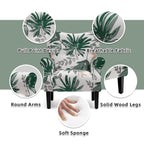 Erommy Modern Accent Chair, High Back Armchair, Upholstered Fabric Button Single Sofa with Wooden Legs for Living Room