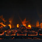 Electric Fireplace Insert with Adjustable Heating, Brightness, Timer and Overheat Protection, 1400W, CSA Listed