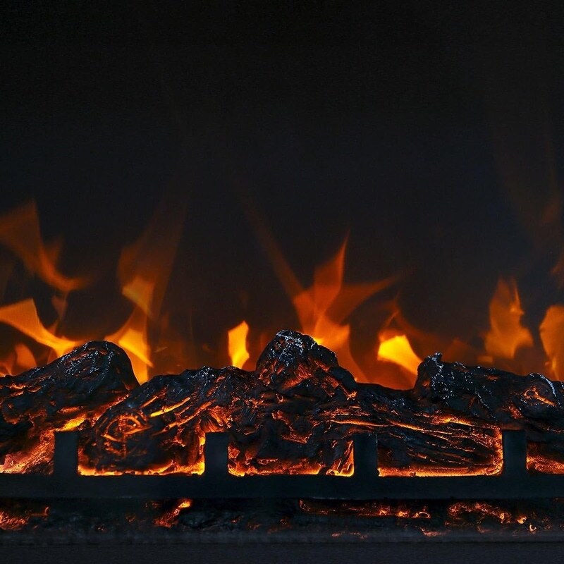 Electric Fireplace Insert with Adjustable Heating, Brightness, Timer and Overheat Protection, 1400W, CSA Listed