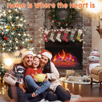 Electric Fireplace Insert with Adjustable Heating, Brightness, Timer and Overheat Protection, 1400W, CSA Listed