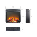Electric Fireplace Insert with Adjustable Heating, Brightness, Timer and Overheat Protection, 1400W, CSA Listed