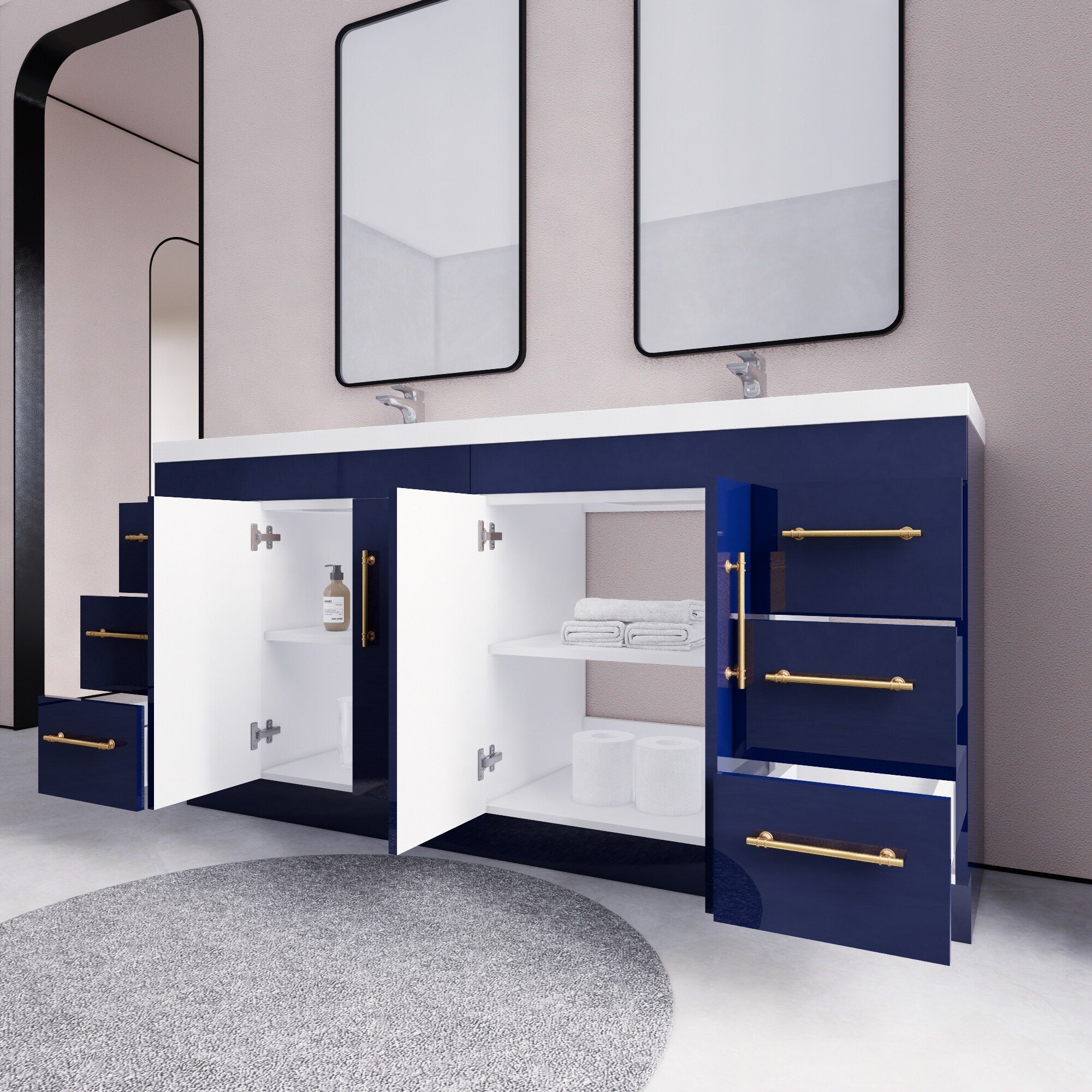 Eliza 72'' Freestanding Vanity with Double Sink