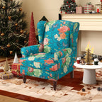 Erommy Modern Accent Chair, High Back Armchair, Upholstered Fabric Button Single Sofa with Wooden Legs for Living Room
