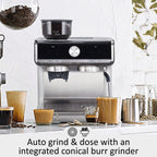 Espresso Coffee Maker, with Grinder, 2.8 L Water Tank