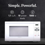 Farberware 1000-Watt 1.1 Cu. Ft. Countertop Microwave Oven With LED Lighting and Child Lock