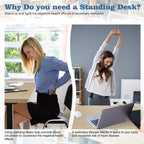 Futzca Height Adjustable Electric Standing Desk Sit Stand Computer Stand up Desk with Splice Board