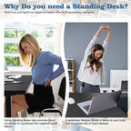 Futzca Height Adjustable Electric Standing Desk Sit Stand Computer Stand up Desk with Splice Board