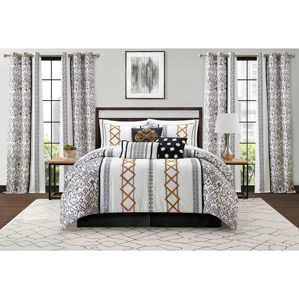 Nanshing Trina 15 Piece Boho Embroidered Comforter Set