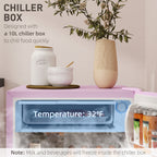 HOMCOM 3.2 Cu.Ft Mini Fridge with Freezer, Single Door Compact Refrigerator with Adjustable Thermostat for Bedroom