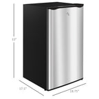 HOMCOM 3.2 Cu.Ft Mini Fridge with Freezer, Single Door Compact Refrigerator with Adjustable Thermostat