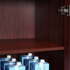 HOMCOM 63 2-Door Kitchen Pantry, Freestanding Storage Cabinet with 5-tier Shelving and 2 Adjustable Shelves for Dining Room