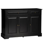 HOMCOM Modern Sideboard Buffet Cabinet with Storage Cupboards, 2 Drawers and Adjustable Shelves, Black