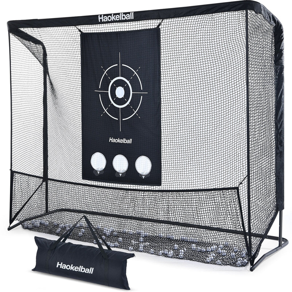 Haokelball Golf Net 10x7.5ft Golf Practice Net with Target Cloth Heavy Duty Golf Hitting Net