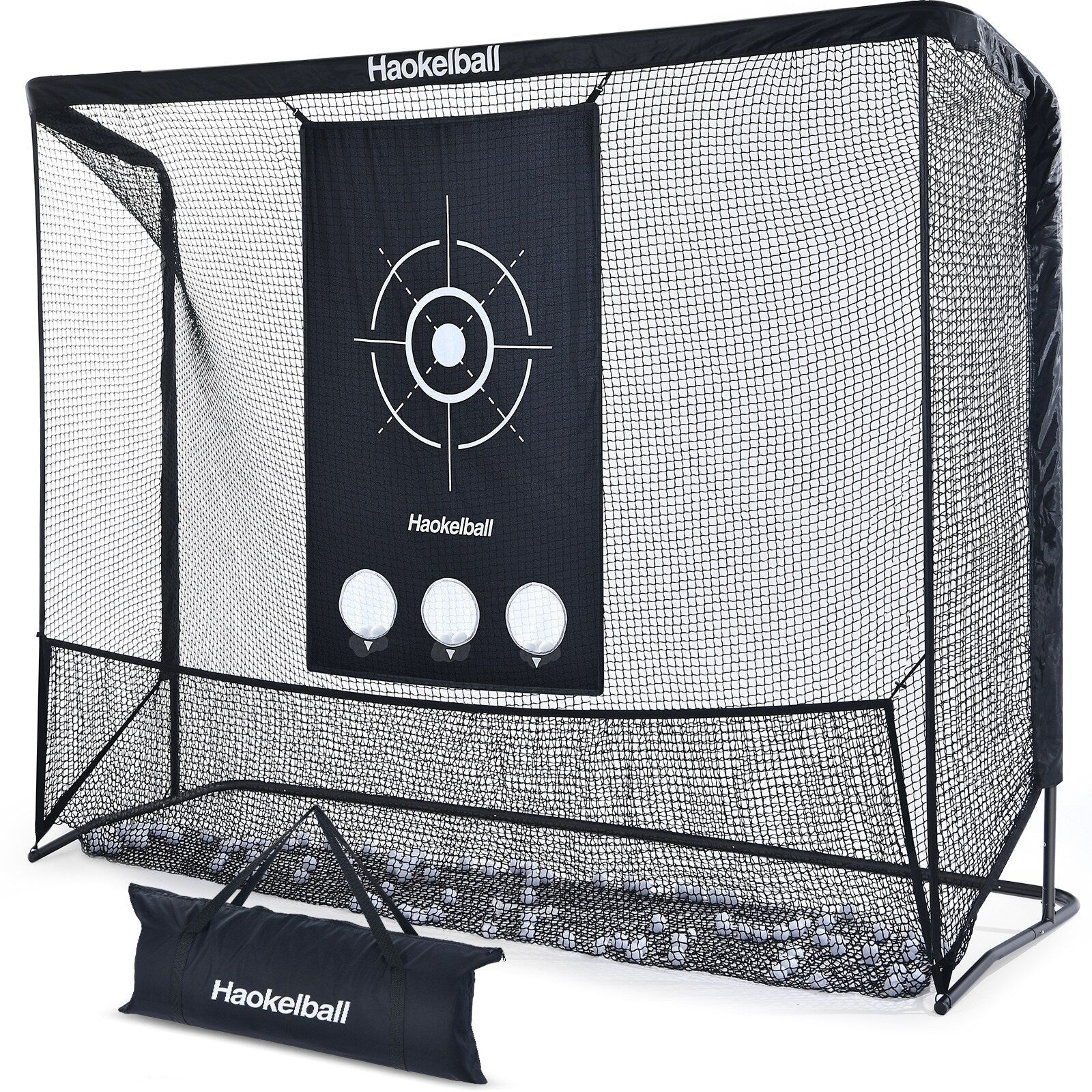 Haokelball Golf Net 10x7.5ft Golf Practice Net with Target Cloth Heavy Duty Golf Hitting Net