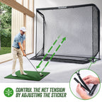 Haokelball Golf Net 10x7.5ft Golf Practice Net with Target Cloth Heavy Duty Golf Hitting Net