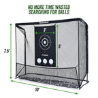 Haokelball Golf Net 10x7.5ft Golf Practice Net with Target Cloth Heavy Duty Golf Hitting Net