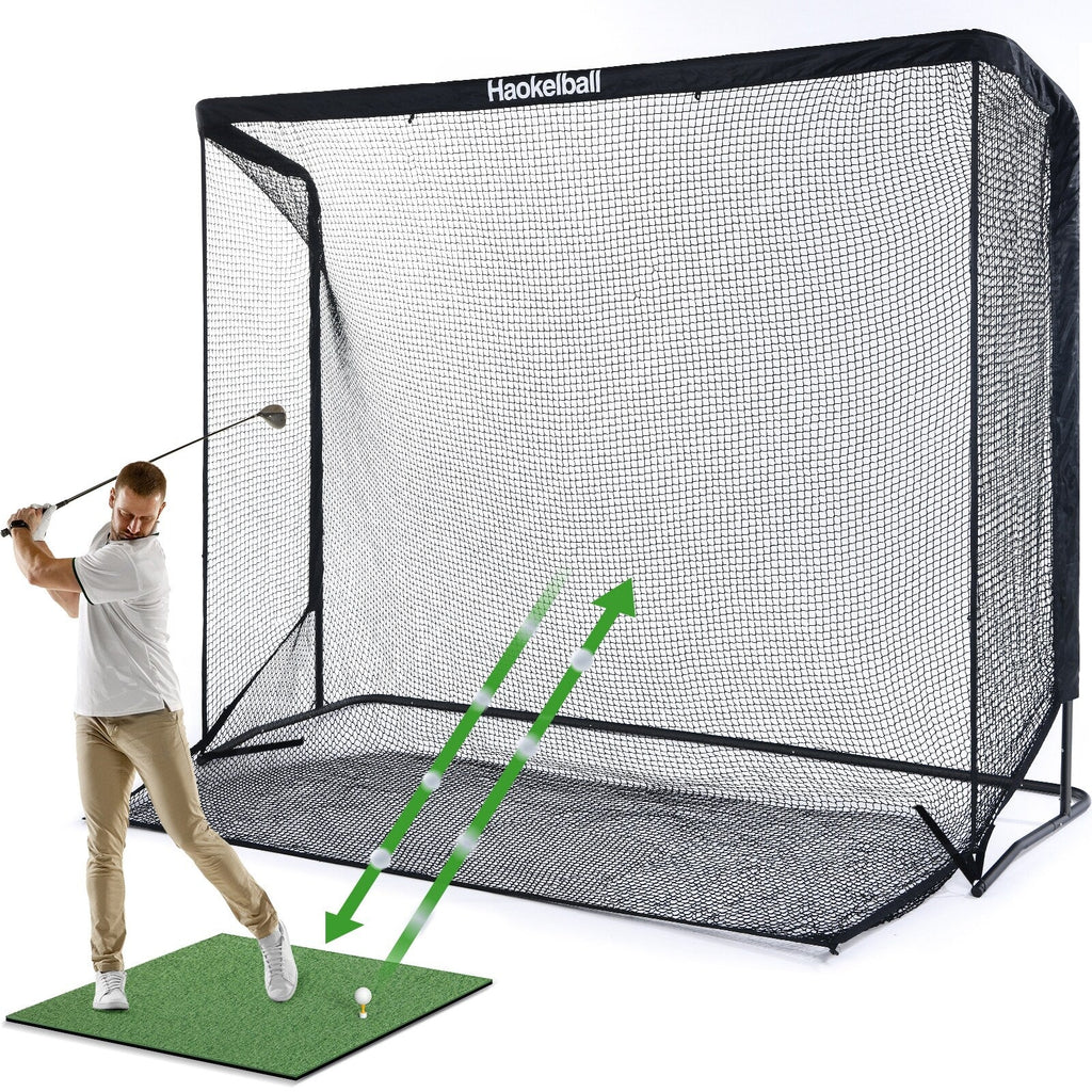 Haokelball Golf Net 10x7.5ft Golf Practice Net with Target Cloth Heavy Duty Golf Hitting Net