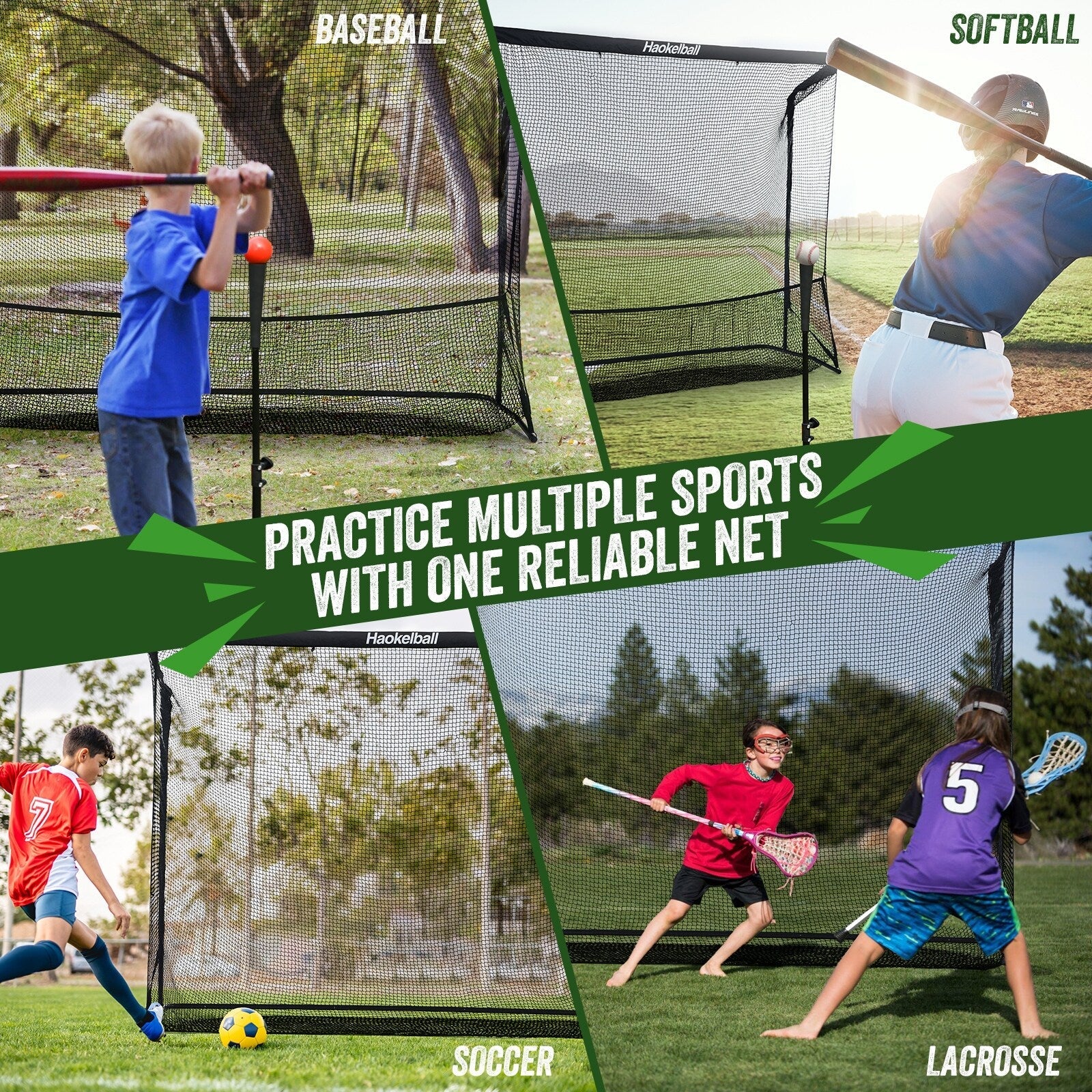 Haokelball Golf Net 10x7.5ft Golf Practice Net with Target Cloth Heavy Duty Golf Hitting Net